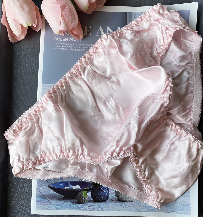 Cool XL 100% Silk Panties Women's Mulberry Silk Pure Silk Printed Women's Low Waist Triangle Comfortable