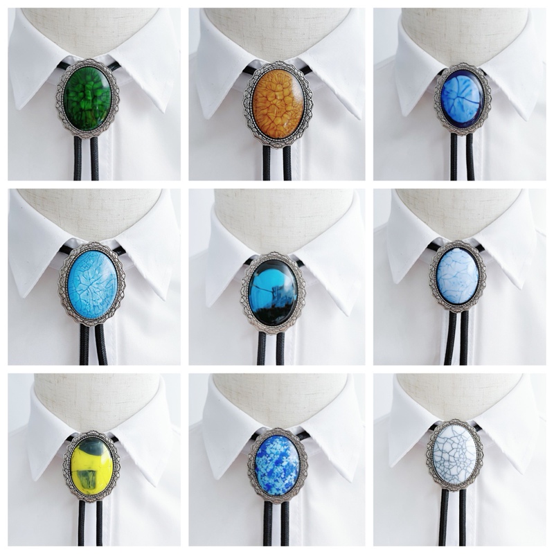 A Variety of European Retro Pattern Bolo Ties, Personalized and Fashionable Bolo Tie Shirt Collars, Everyday Casual Collars