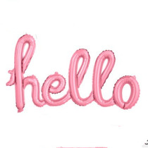 Conjoined HAPPY conjoined HELLO conjoined PARTY aluminum foil balloon birthday balloon