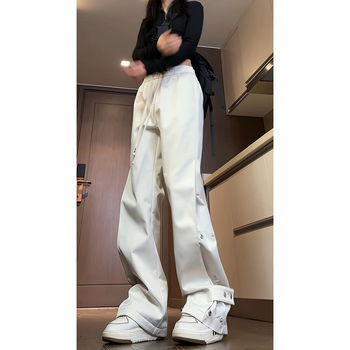 American-Style Women's Winter Hiking Pants, Windproof Outdoor Waterproof Quick-Dry Fleece-Lined Workwear Ski Pants