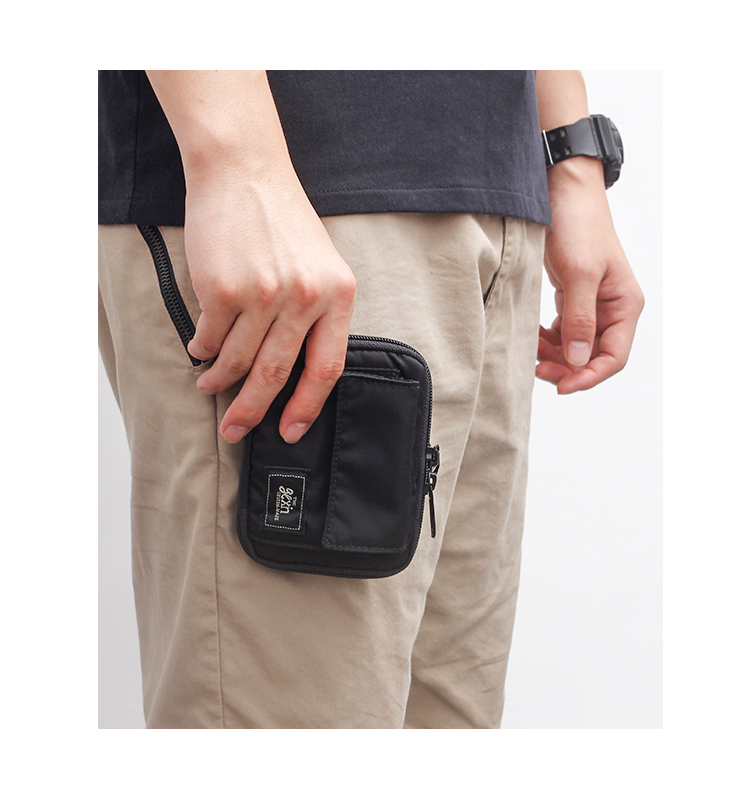 Tide thương hiệu vào linh hồn WALLET tay dây kéo ngắn ví tiền xu nam túi thẻ túi mini hand bag 939 - Ví tiền ví cầm tay nam