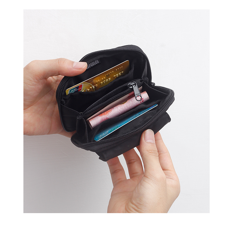 Tide thương hiệu vào linh hồn WALLET tay dây kéo ngắn ví tiền xu nam túi thẻ túi mini hand bag 939 - Ví tiền ví cầm tay nam