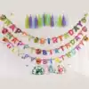 Birthday letter pull flag Holiday decoration Pull flower color flag pull strip Birthday decoration Hang flag Happy birthday banner