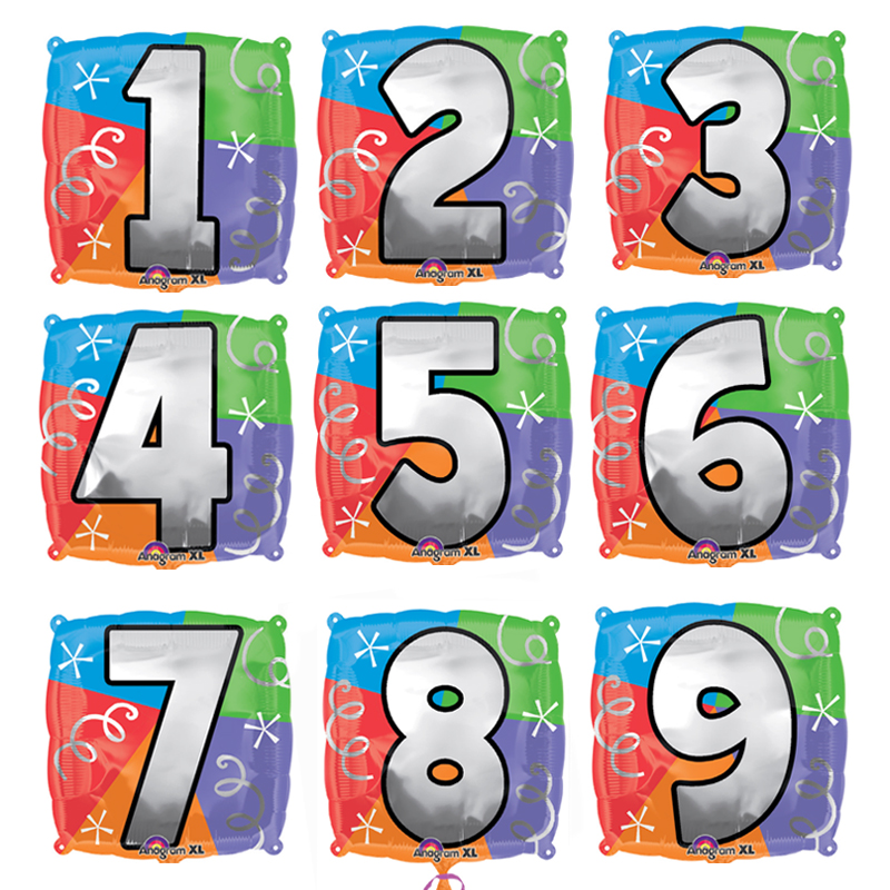 Chili Anagram birthday party Birthday Party Arrangement Decoration Items 0-9 Digital Aluminum Film Balloons