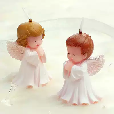 Children's baby party supplies birthday gift girlfriend creative romantic cartoon confession Angel small candle
