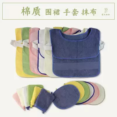 Cotton children's waterproof apron rag gloves Monk's classroom wipe table wash cloth wash hand work match