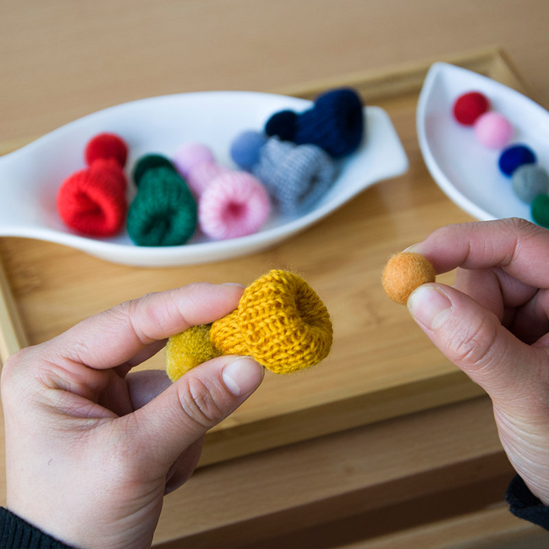 2-3 2-3-year-old female baby hand-eye coordination Early teaching suit Monte early teaching Puzzle Plush Toy Montaussori Teaching Aids