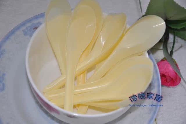 Dùng một lần bộ đồ ăn thìa nhựa Dày cạo băng thìa muỗng muỗng gạo muỗng chất lượng cao tráng miệng muỗng muỗng Phương Tây túi ni lông đựng thực phẩm