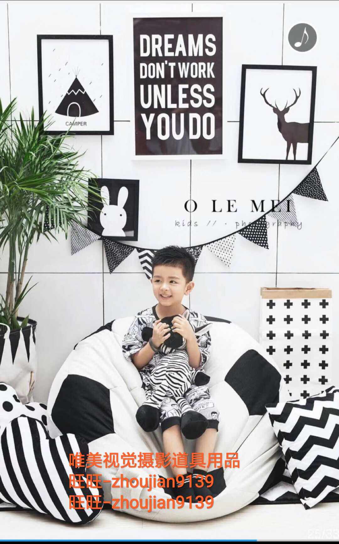 New children's real-view photo studio wedding photo view photo gallery Furnishing Han Style No Flash Shack Storefronts Design w-4728