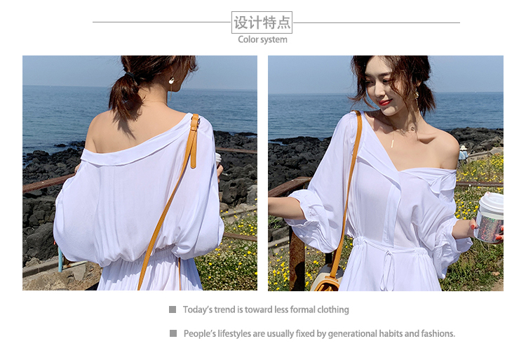 VK旗艦店 韓國風桔梗仙女裙襯衫短袖洋裝