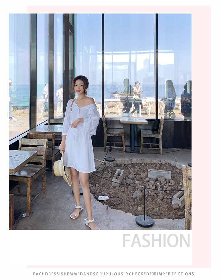 VK旗艦店 韓國風桔梗仙女裙襯衫短袖洋裝