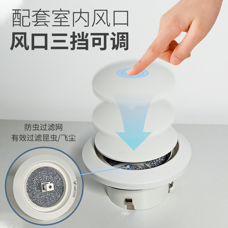 Doyidian Non-Powered Ventilator Ventilation and Air Circulation Combined Wall-Mounted Kit