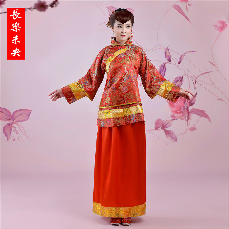 Special offer ancient costume matchmaker landlord woman Xiuhe young lady Fujin old bust annual meeting skit stage performance costume rental