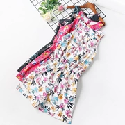 H8 thời trang vòng eo không tay vest jumpsuit nữ rộng rãi in chân váy ngắn quần thủy triều hoang dã