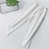 R9 2018 xuân hè quần harem mới của phụ nữ hoang dã eo thon quần rộng giản dị quần thêu mỏng thoi trang nu Quần Harem
