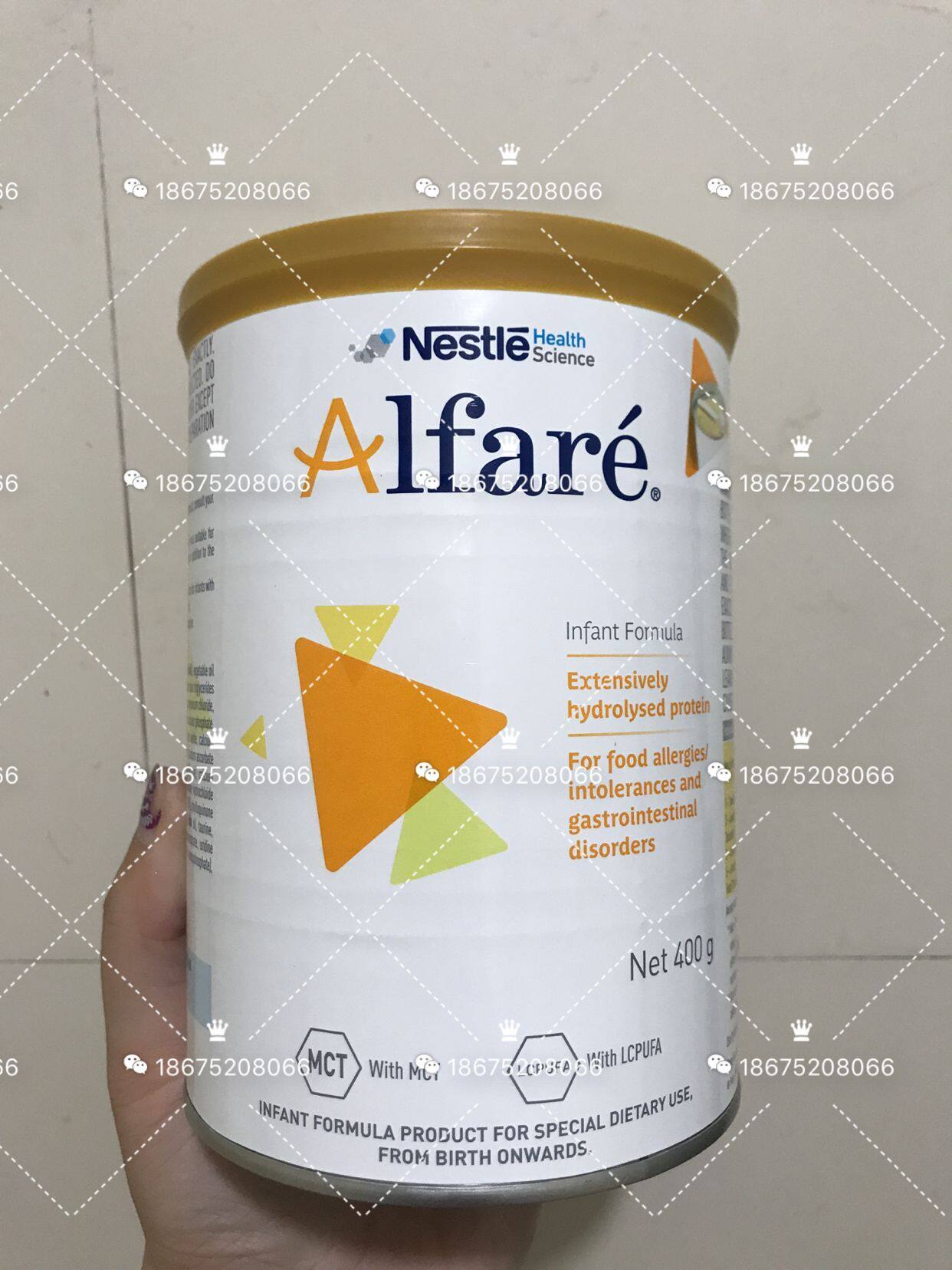 Nestlé Alfare deep hydrolysis infant milk powder 400g Dutch produced spot in Guangdong Province