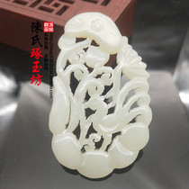 Hetian jade green white jade clean and honest jade pendant year after year has more than jade pendant pendant accessories jade tag pendant