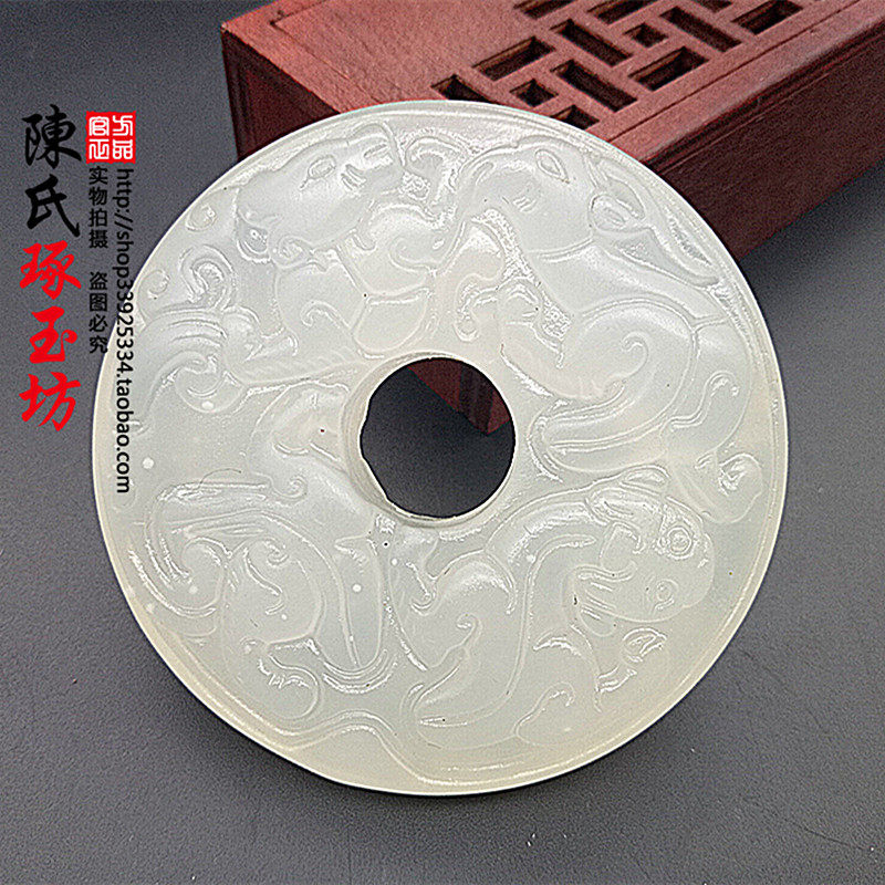 Natural xiuyan jade kylin peace buckle pendant imitation culong jade pendant antique collection pieces of jade jade