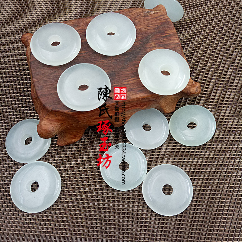 Natural jade Ping button jade jade button jade jade jade jade jade jade jade jade jade jade jade hair diy accessories