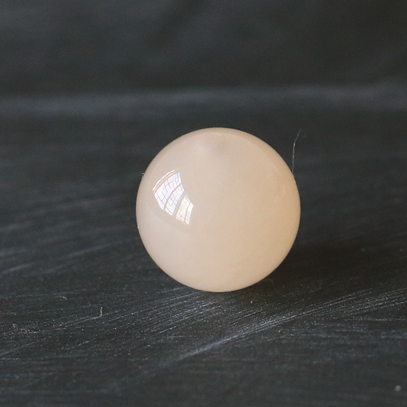 Natural lotus root powder and field jade loose beads jade beads jade beads single round pearl handmade string single beads multi-treasure matching beads