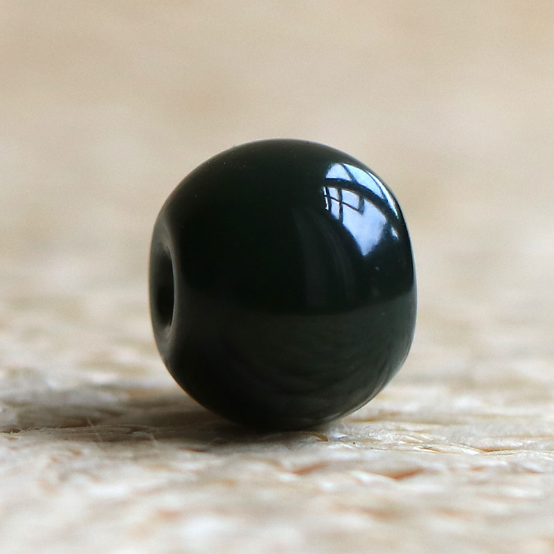 Natural And Tian Jade Loose Beads Green Jade Single Pearl Transit Beads Jade Beads Handstring Accessories Beads single Top Everest Play Accessories