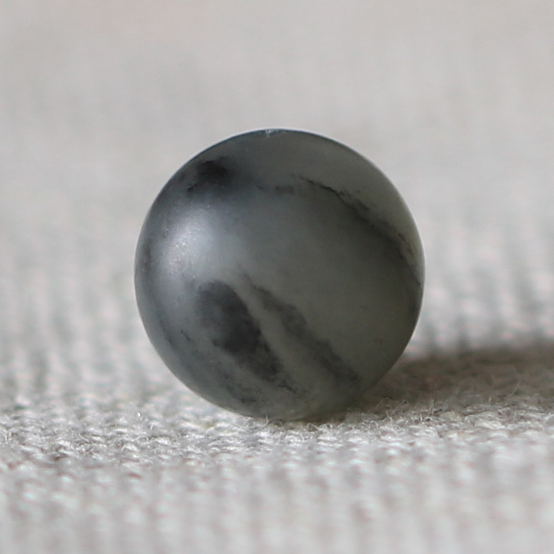 Natural Xinjiang Hetian Jade beads Blue and white seed material loose beads Single jade round beads Wen play diy hand string with beads