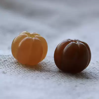 Natural Xinjiang Hetian Jade and sweet Jade pumpkin scattered beads handmade melon Beads pendant DIY beads accessories