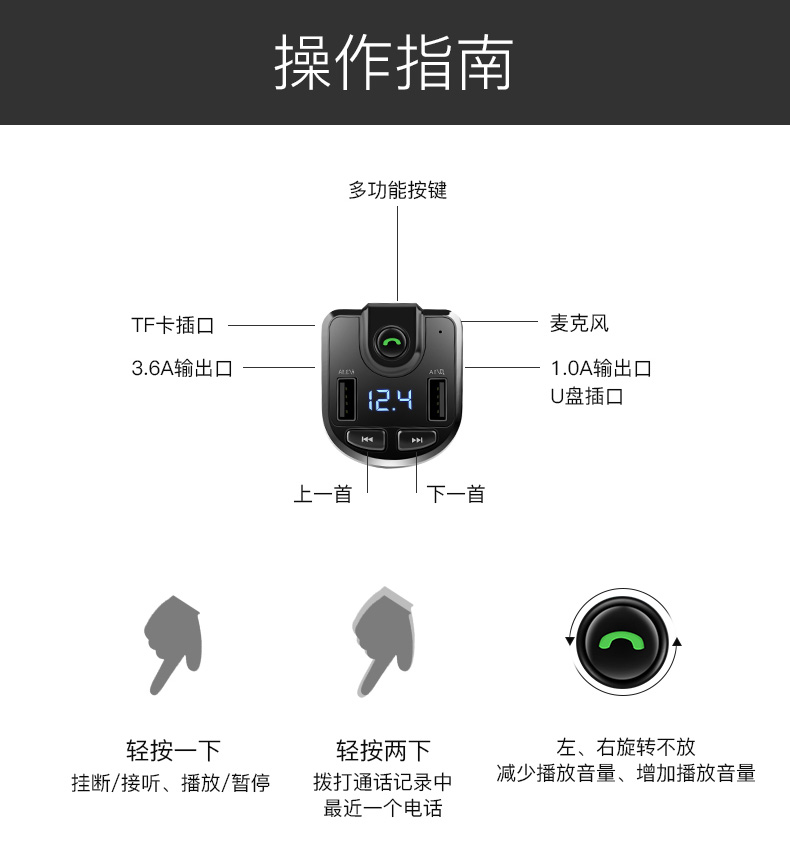 cục phát wifi viettel Bộ sạc xe hơi được kết nối nhanh 12,3v xe MP3 máy nghe nhạc màu xanh mp4 với sạc vôn kế Bluetooth. - Trình phát TV thông minh cục wifi cầm tay