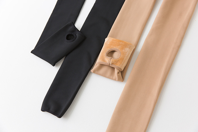 Mùa thu và mùa đông làm dày quần legging Nhật Bản vớ trắng
