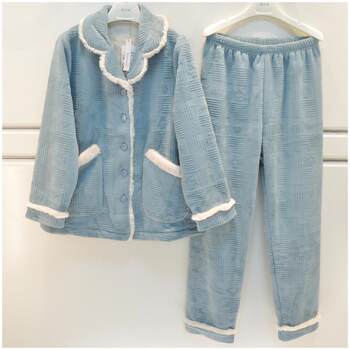 Jingya pajamas 2026 autumn and winter women's milk composite velvet plain medium thick warm loose women's warm homewear cover