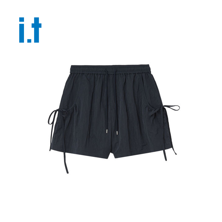 Hong Kong Bab B+Ab Elastic Waist Drawstring Shorts for Women 26 Spring/Summer Small Girl Authentic National Brand 6U193