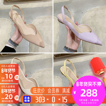 It Katie Judith Fashion Trip Belt Pointed Flat Sandals Female Spring and Summer Little Girl Domestic