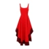 DPLAY mùa hè mới châu Âu và Hoa Kỳ đỏ tay Swing một hem váy khâu hit eo cao đầm váy đầm Sản phẩm HOT