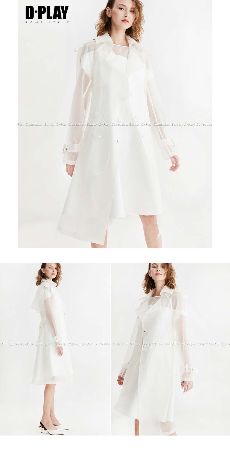 DPLAY2018 mùa xuân và mùa hè mới Châu Âu và Mỹ trắng semi-vai vòng cổ cao eo slim dress tính khí váy trắng áo đầm đẹp