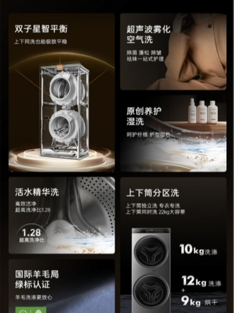 Casarte Twin Tub Drum Washing Machine Cs Hb22Lwthbu1 Hb22Lwahbu1 with Upper and Lower Washing and Drying Functions