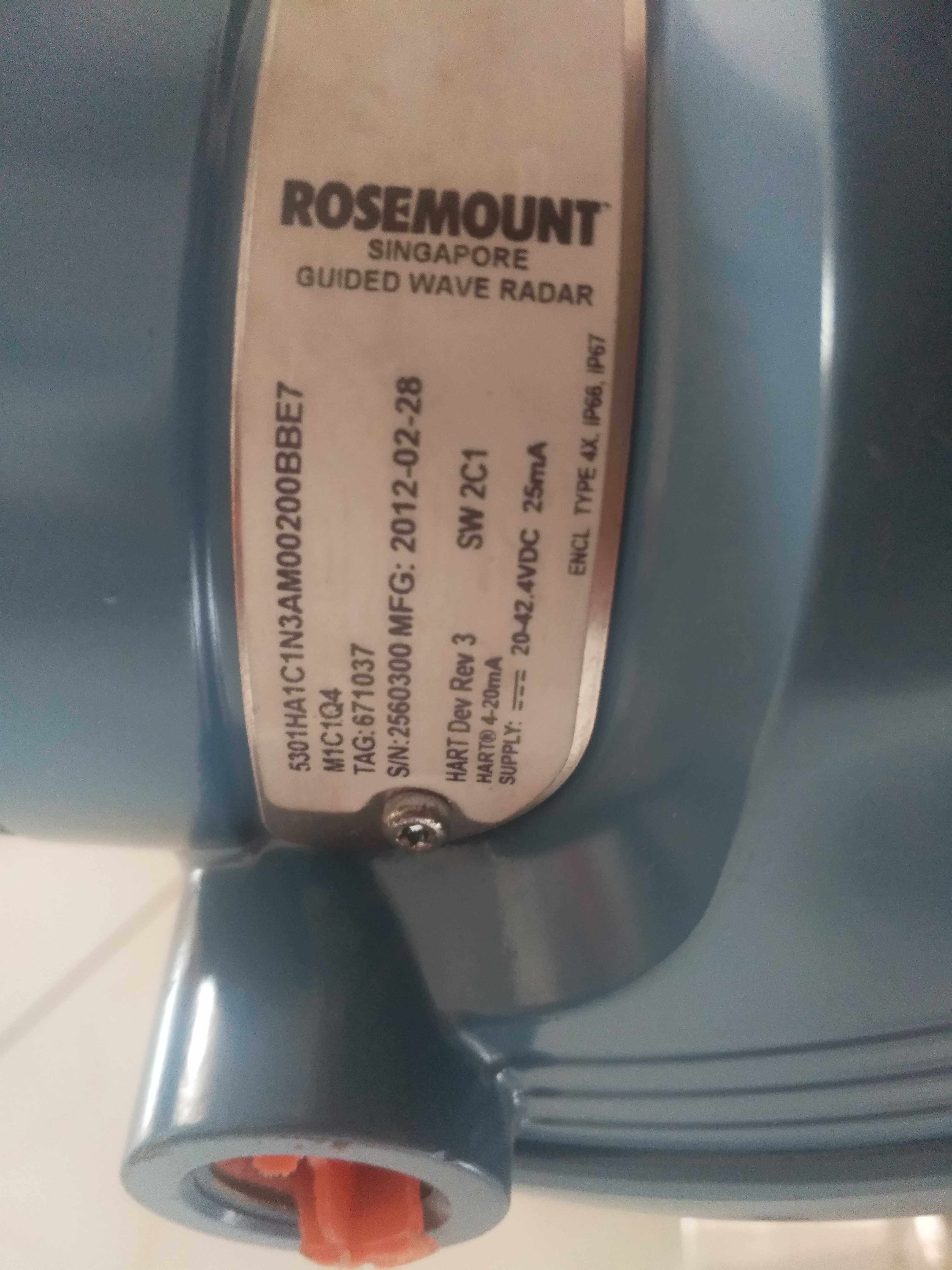 5301HA1C1N3AM00200BBE7 Radar Level Gauge Rosemount