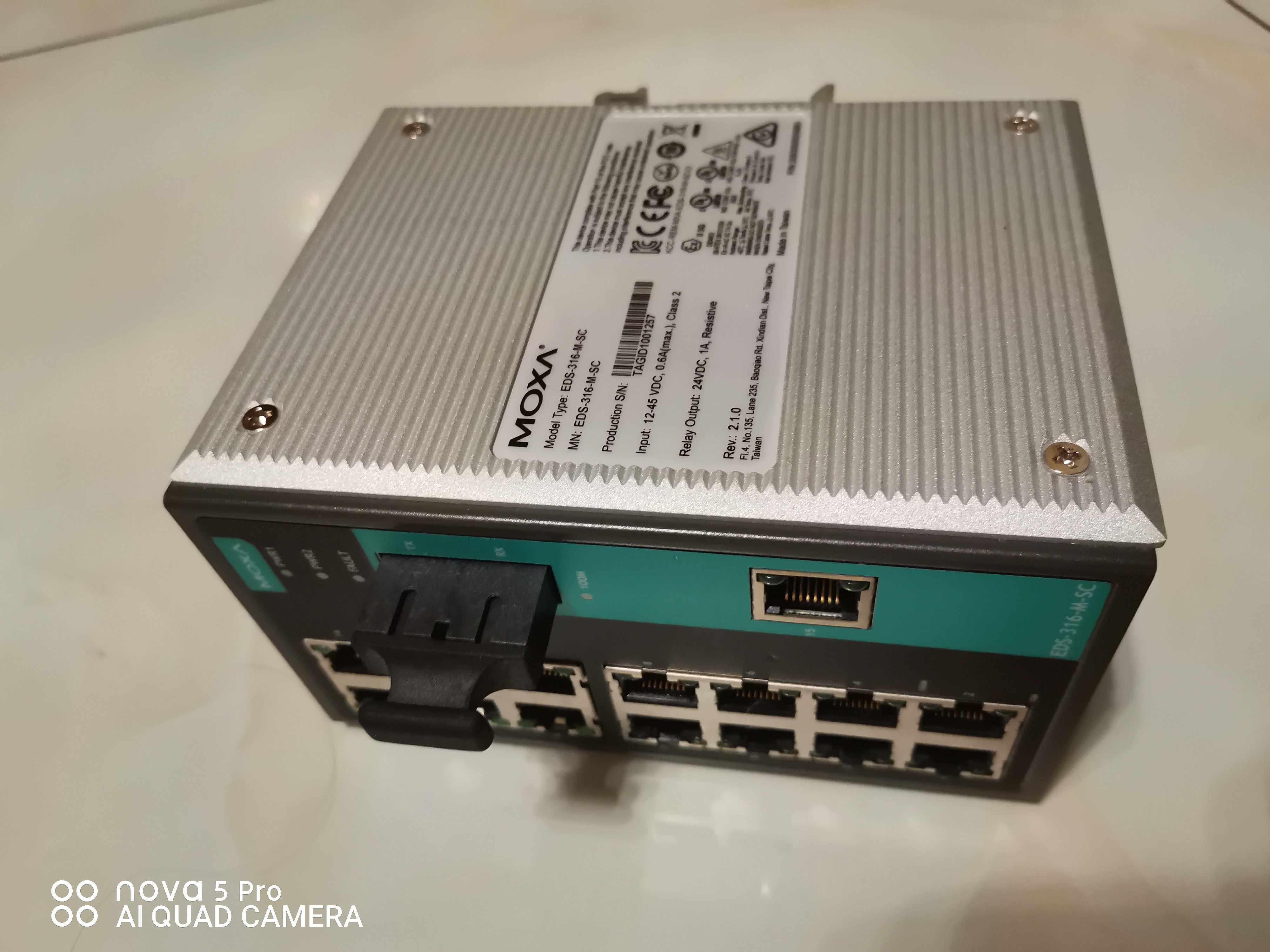EDS-316-M-SC 1 optical port 15 electrical port MOXA industrial and non-network management switch EDS-316-M-SC 1 optical port 15 electrical port
