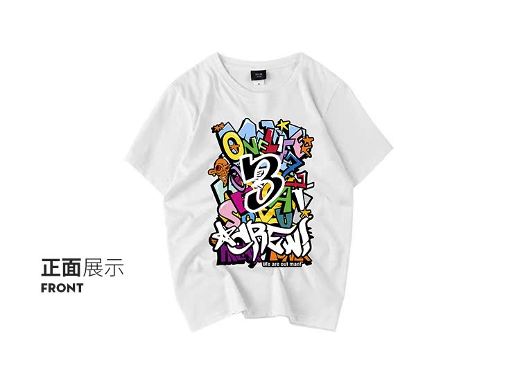 Mùa hè Châu Âu và Hoa Kỳ đường phố hip hop Áo thun nữ nam tay ngắn tay cotton màu đỏ nhảy múa từ bi phiên bản Hàn Quốc của các sinh viên thủy triều áo unisex