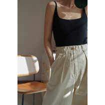 MMCC2021 autumn winter new black knit display slim inner lap vest outside wearing harness woman