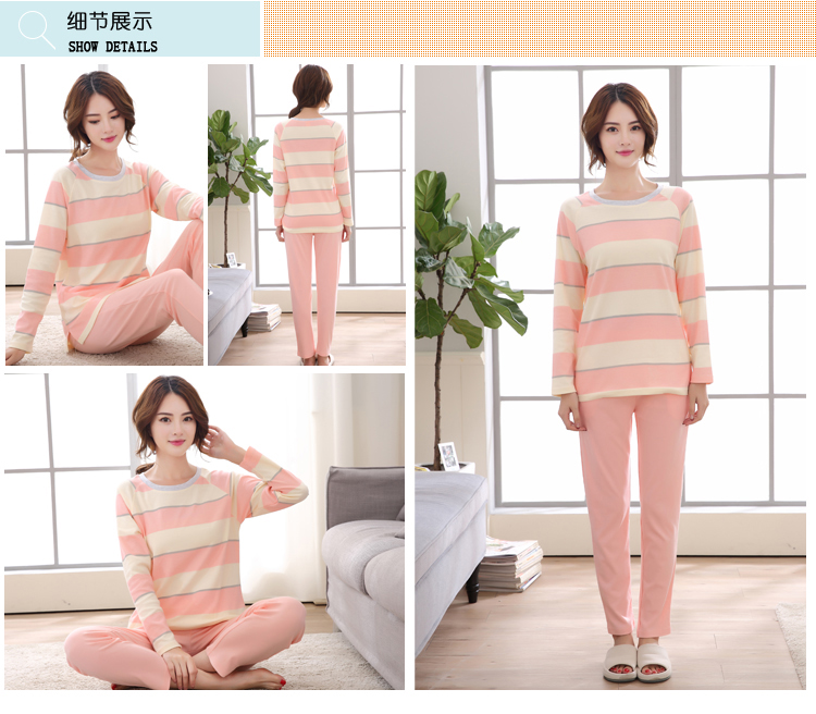 Có thể mặc bên ngoài đồ ngủ mùa thu nữ phiên bản Hàn Quốc của cotton dài tay mùa thu và đồ ngủ mùa đông nữ dễ thương hoạt hình phù hợp với dịch vụ nhà quần áo ngủ cao cấp