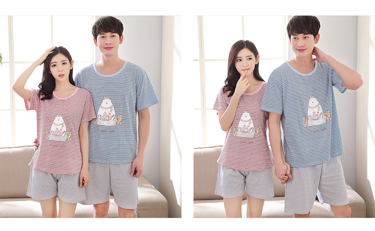 Pyjama mixte en Coton à manche courte - Ref 3005666 Image 53