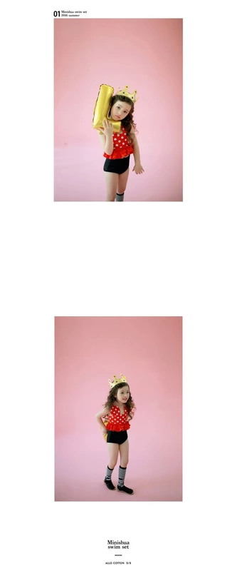 Phiên bản tiếng Hàn của áo tắm cho trẻ em mới Áo tắm dễ thương điểm cao eo trẻ em áo tắm chia tay Đồ bơi công chúa Minnie Spa - Mũ bơi