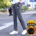 Quần bó sát cotton Playboy nam giản dị mùa xuân và mùa thu quần nam mỏng thẳng và nhung chạy - Quần Jogger Quần Jogger