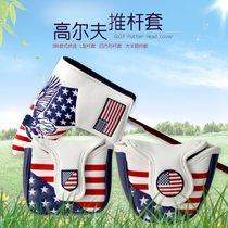 New Golf Putter Sleeve Push Rod Protective Sheath USA Fly Eagle Splicing Embroidery L Type Four Square Large Semicircle Rod Headgear