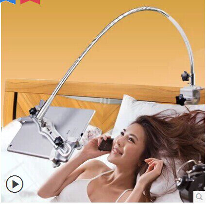 Lazy mobile phone holder mobile phone holder flat bed extended universal live watching TV ipad clip metal - Taobao