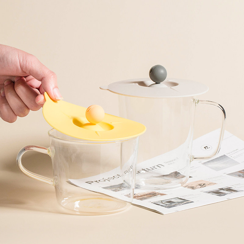 cybil round food-grade silicone cup cover dust-proof anti-scalding tea cup cover cup accessories glass cup cover universal