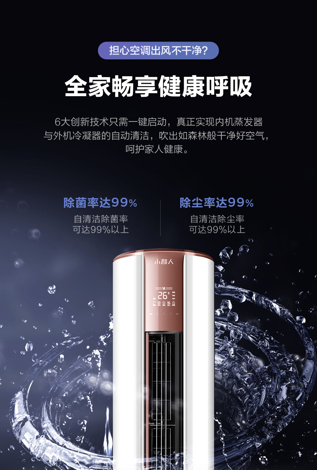 海尔 小超人 新一级变频立式空调柜机 3匹 图4