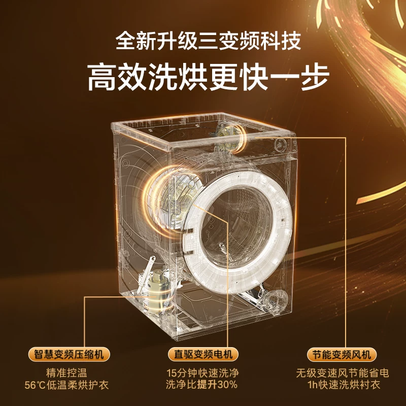 [Haier Mailang X11 ruler heat pump washing and drying integrated] Автоматическая стирально-сушильная машина с барабаном 13 кг большой вместимости, полностью автоматическая
