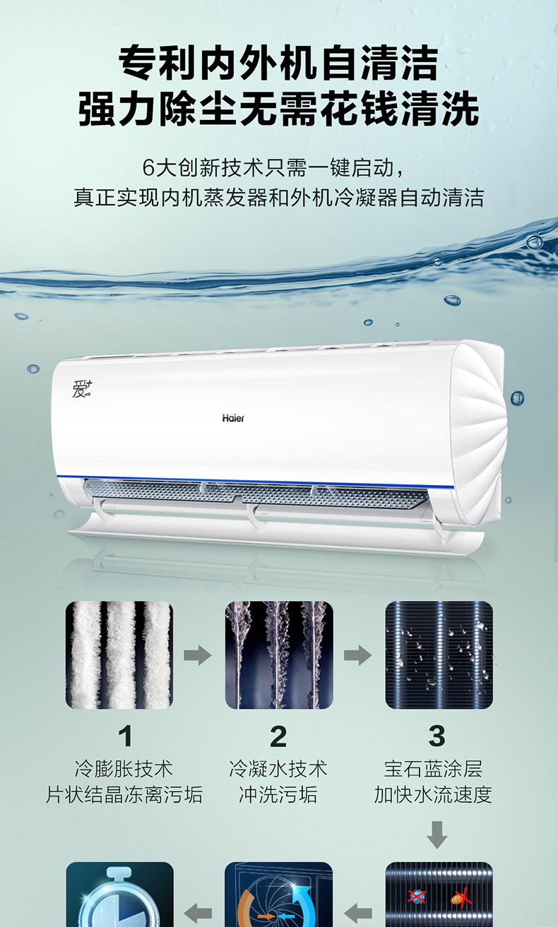 海尔 1.5匹 一级变频 壁挂式空调 图5