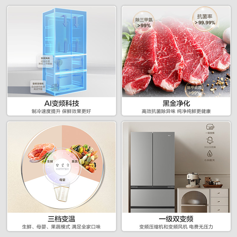 海尔BCD-500WGHFDEDH9U1冰箱图片